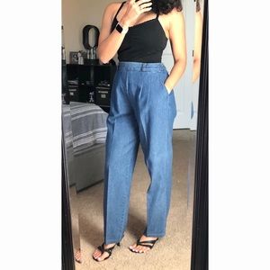 Vintage High Waisted Pleated Trousers Made in USA